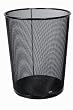 Rolodex 22351 Mesh round wastebasket, 11-1/2 diameter x 14-1/4h, black