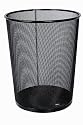 Rolodex 22351 Mesh round wastebasket, 11-1/2 diameter x 14-1/4h, black