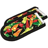 Lodge 2HHMC2 Hot Handle Holders/Mitts, multi-color Peppers, Set of 2