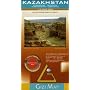 Kazakhstan, Kyrgyzstan, Tajikistan, Turkmenistan, Uzbekistan Map (Hungarian Edition)