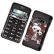LG enV2 VX9100 VX-9100 Rubberized Snap On Protector Hard Case Image Cover Cross 'n Skulls Design