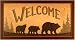 Bear Welcome Trees Moon Home Decor Framed Print