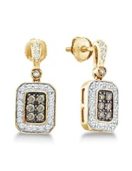 0.50 cttw. Diamond Ladies Fashion Earrings 10K Yellow Gold