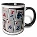 3dRose mug_12772_4 Luv Mah Jongg - Two Tone Black Mug, Multicolor, 11 oz