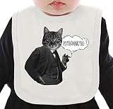 Freud Cat ネクタイを有する有機ビブ Medium