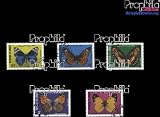 Briefmarken f�r Sammler: Dschibuti 386-390 gestempelt 1984 Schmetterlinge