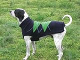 Handmade Wool Argyle Dog Sweater Navy Size Large