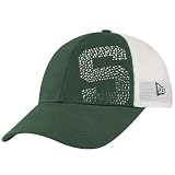 New Era Michigan State Spartans Ladies Green-White Jersey Shimmer Rhinestone Mesh Back Adjustable Hat