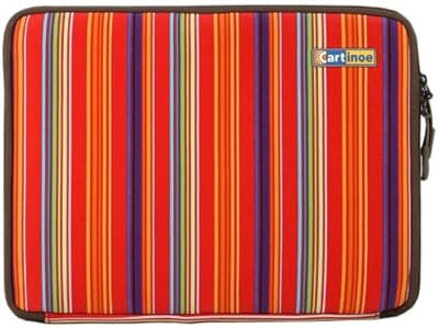 Cardinal Stripes 13-Inch Netbook Notebook Laptop Sleeve Bag Carrying Case for Apple, Acer, ASUS, Dell, HP (Red)