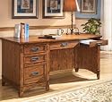 Ashley Furniture Cross Island Desk with Keyboard Tray - Free Shipping!