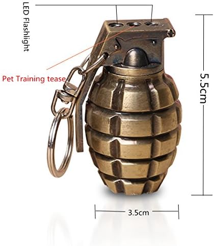Retro gun Grenade and bullet toy red flashlight (Small grenade)
