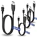 4 x pcs T-Power USB Cable for Eclipse/Ectaco eReader jetBook Burgundy/Ematic eGlide 4G Tablet/Fujitsu Poacket Loox Replacement Spare Power Cord Charging Sync Data Cable