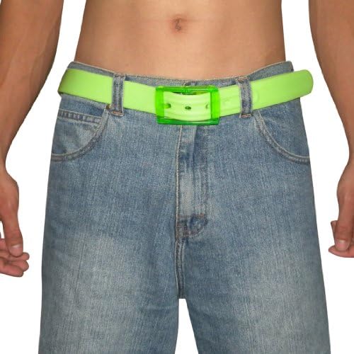 Unisex, Thick, Plastic Belt with Matching Detachable Buckle Light Green, One Size