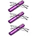 Newbee Fashion -Pocket Readers Ultra Compact Spring Temple Reading Glasses w/Portable Pocket Clip Aluminum Case Purple +1.50
