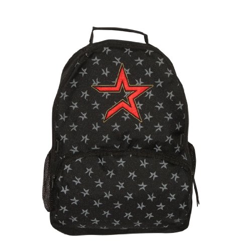 Houston Astros MLB Baseball Team Shoulder Sports Bag / School Bag / Athletic Backpack - Black (Size: one size)