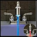 Led Wasserhahn Licht Aufsatz Armatur Adapter warm/kalt blau rot Beleuchtung Armaturen
