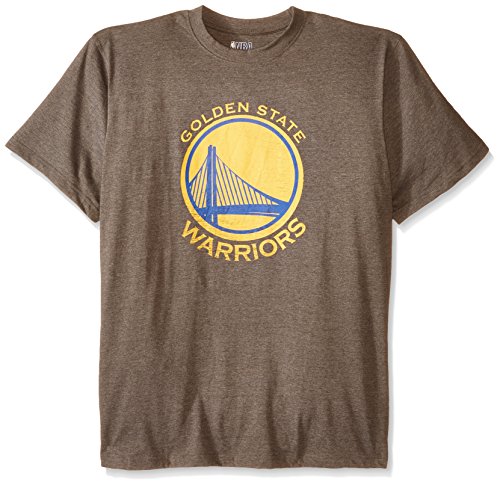 NBA Golden State Warriors Men's Heath Screen Tee, 4X, Charcoal/Heather