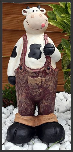 Kuh Martha mit Latzhose Dekoration für Innen und Außen