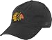 Chicago Blackhawks Black BL Slouch Adjustable Hat
