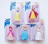 Disney Princess Figurines Set of 5 - Snow White, Belle, Ariel, Aurora, Cinderella