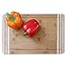 Large Bamboo Cutting Board - 15x10 Premium Striped Natural Wood Serving Tray by Bright Star Bamboo