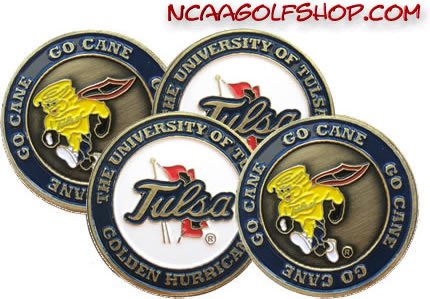 Tulsa Golden Hurricane Golf Ball Markers