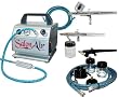 Master Premium Airbrushing System with 3 Airbrushes, Master G22 Gravity Feed, Master S68 Siphon Feed & Master E91 All Purpose Airbrushes, Airbrush Depot 1 Year Warranty "Salon-Air" Deluxe Air Compressor & 3-each 6 Foot Air Hose Set