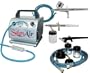 Master Premium Airbrushing System with 3 Airbrushes, Master G22 Gravity Feed, Master S68 Siphon Feed & Master E91 All Purpose Airbrushes, Airbrush Depot 1 Year Warranty "Salon-Air" Deluxe Air Compressor & 3-each 6 Foot Air Hose Set