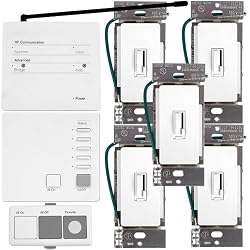 Lutron AR-ENT-1-WH AuroRa 5 Dimmer System with Inserts White