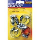 from Marksman 12 PIECE HOSE JUBILEE CLIP CLAMP ASSORTMENT SET