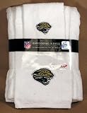 Jacksonville Jaguars 3 Piece White Embroidered Bath Towel Gift Set