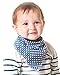 Zippy Fun Baby and Toddler Bandana Bib - Absorbent 100% Cotton Front Drool Bibs with Adjustable Snaps (4 Pack Gift Set) Unisex Stars and Spots