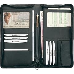 Alassio Reiseorganizer aus Echt Leder/41000 22,5 x 13 x 3 cm schwarz
