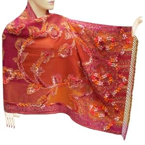 Buy A Party Wear Special Beautiful Embroidered Wool Sstole From India (Free Shipping) stle0244rr
