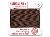 Griffin Bead Cord 100% Silk - No. 16 (1.05mm) Brown