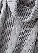 Women's Solid Turtle Neck Drop Sleeve Cable Chunky Knit Basic Knit Sweater