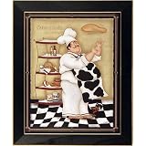 Fat Chef 1 Whimsical Throwing Bread Dough Framed Print by 
