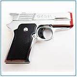 1x Silver Pistol Twin Torch Lighter Refillable Cigar Cigarette Lighter