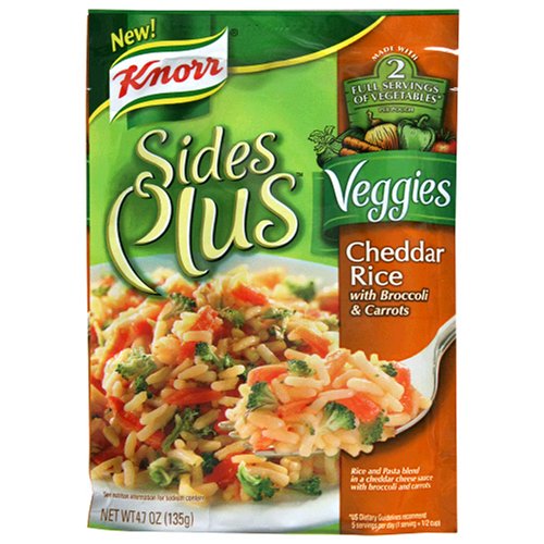 Knorr Sides Plus Veggies, Cheddar Rice with Broccoli & Carrots, 4.7-Ounce Pouches... by Knorr