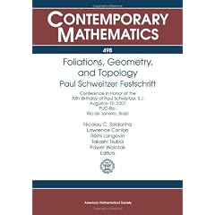 Foliations, Geometry, and Topology: Paul Schweitzer Festschrift (Contemporary Mathematics)
