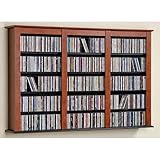 Triple Floating Wall Storage in Cherry/Black - Prepac Furniture - CFW-0523