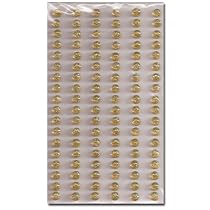 Selbstklebende Glitter-Halbperlen 5mm 108 St&uuml;ck gelb