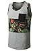 URBANCREWS Mens Hipster Hip Hop Floral Tank Top - Various Graphic Patterns