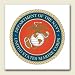 AbsorbaStone Coaster set~ U S Marine Corps ~ 4 Tile Drink Coasters ~ code 557