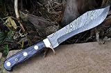 Custom Handmade Damascus Hunting Knife - Beautiful Survival Knife -