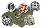 Set of 5 U.S. Military Collar/Lapel Pins/Tie Tac