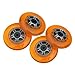 Kick Push 4 Replacement Wheels + ABEC-7 Bearings for Razor Pro Kick Scooter, Orange, 100mm