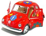 Set of 12 Cars: 4" Classic Beetle with Flowers