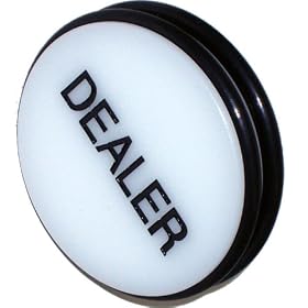 Trademark 3-Inch Dealer Puck Button (White): Sports &amp; Outdoors