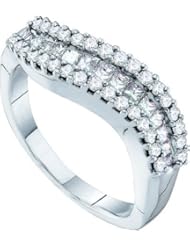 0.67CTW ROUND PRINCESS DIAMOND LADIES BAND